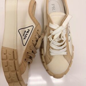 Authentic NIB Prada Gabardine Fabric Sneakers Size 40  us 8/5
